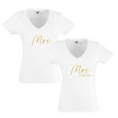 Partner T-Shirts Mrs. & Mrs. mit Namen S (Small) M...
