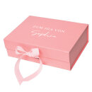 Geschenkbox rosa personalisiert ZUM JGA VON weiß