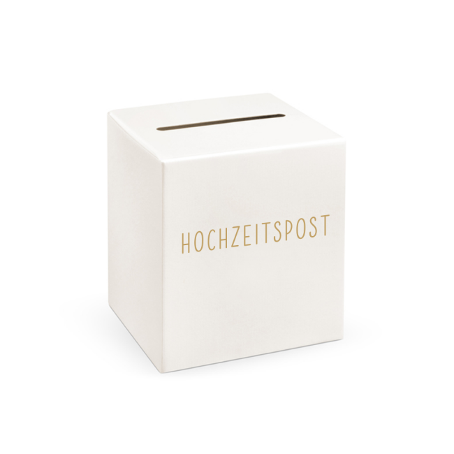 Briefbox Hochzeitspost personalisiert ohne Personalisierung gold