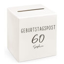 Briefbox Geburtstagspost 60 personalisiert schwarz