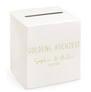 Briefbox Hochzeitspost Goldene Hochzeit personalisiert gold