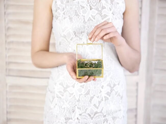 Ring-Box aus Glas personalisierbar unpersonalisiert