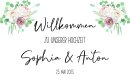 Willkommensposter Hochzeit mit Floralen Elementen DIN A2,...