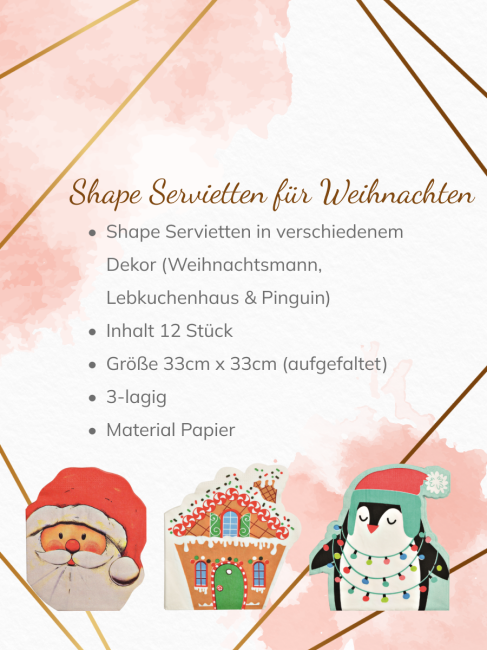 Servietten Weihnachtsmann 12 Stk.