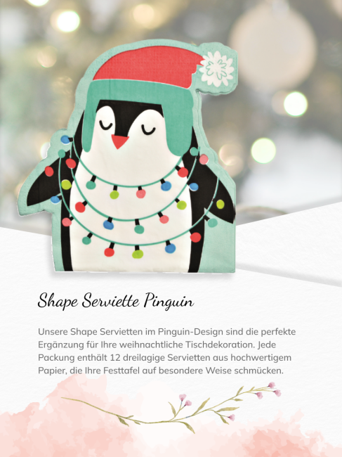 Shape Serviette Pinguin 12 St&uuml;ck