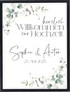 Eukalyptus Hochzeitsposter DIN A2 hoch inkl. Bilderrahmen...