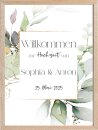 Hochzeitsdeko Poster Eukalyptus DIN A2 hoch