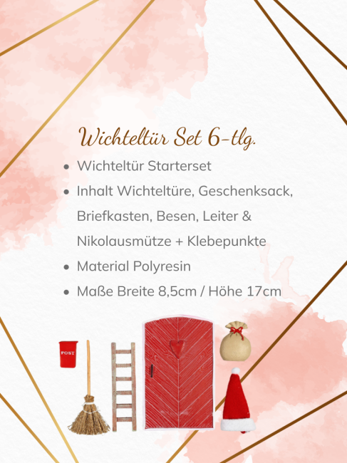 Wichtelt&uuml;r Set 6-teilig