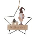 Wandschild &quot;Willkommen&quot; LED-Beleuchtung,...