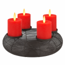 LED Stumpenkerze in Rot &ndash; Wachs, Timerfunktion,...