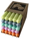 25 Stabkerzen Retro Pastell-Mix durchgef&auml;rbt 18...