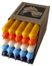 25 Stabkerzen Color-Pop Mix durchgef&auml;rbt 18 cm/2,2 cm