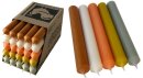 25 Stabkerzen Erdt&ouml;ne-Mix durchgef&auml;rbt 18...
