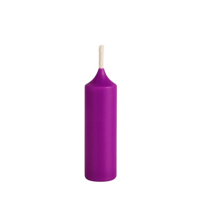 Kurze Stabkerzen 10cm &Oslash; 2,2 cm 25 St&uuml;ck aubergine