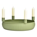 Moderner Adventskranz Metall in Salbeigr&uuml;n &Oslash;...