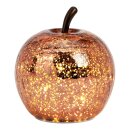 LED Deko Apfel Glas Ros&eacute;gold 12  cm