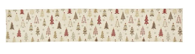 Tischl&auml;ufer Weihnachten 180cm &ndash; Tannenbaum Motiv