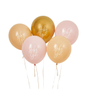 Luftballon-Set &bdquo;Baby Girl* 5er Set in Rosa, Nude...
