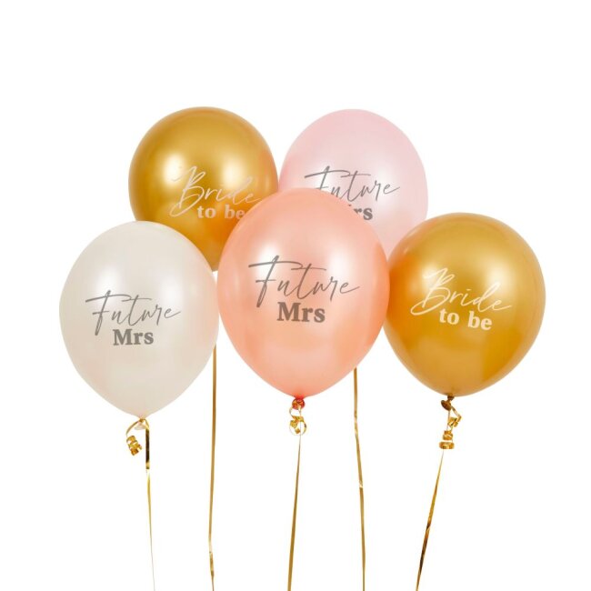 JGA Ballons Future Mrs &amp; Bride to be 5er Set