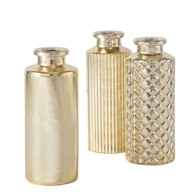 3-tlg. Vasen Set Adore gold H13cm &Oslash; 5cm