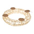 Adventskranz mit LED Beleuchtung gold &Oslash; 30 cm