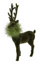 2er Set Weihnachtsfiguren aus Samt Hirsch &amp; Tanne in...