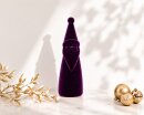 Dekofigur Santa aus Samt in Lila H 30 cm