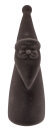 Dekofigur Santa aus Samt in Grau H 30 cm