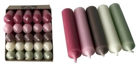 25 kurze Soft-Garden-Mix durchgef&auml;rbt 10cm &Oslash; 2,2cm