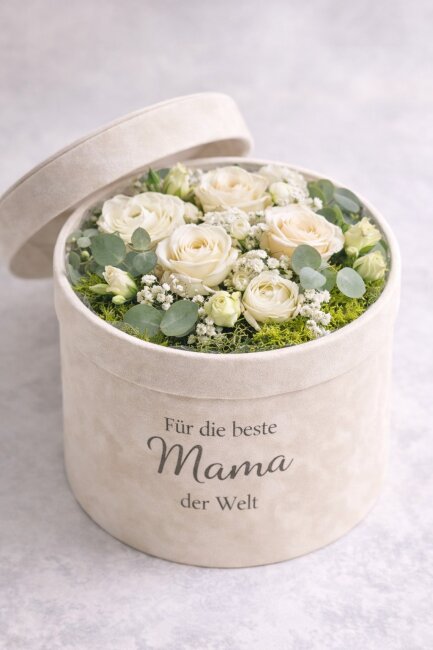 Edle Blumenschachtel aus Samt &ndash; 3er-Set
