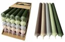 Lange Stabkerzen Farbmix  Pure Nature durchgefärbt...