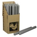 Stabkerzen extra lang grau 10 Stück Länge 25cm