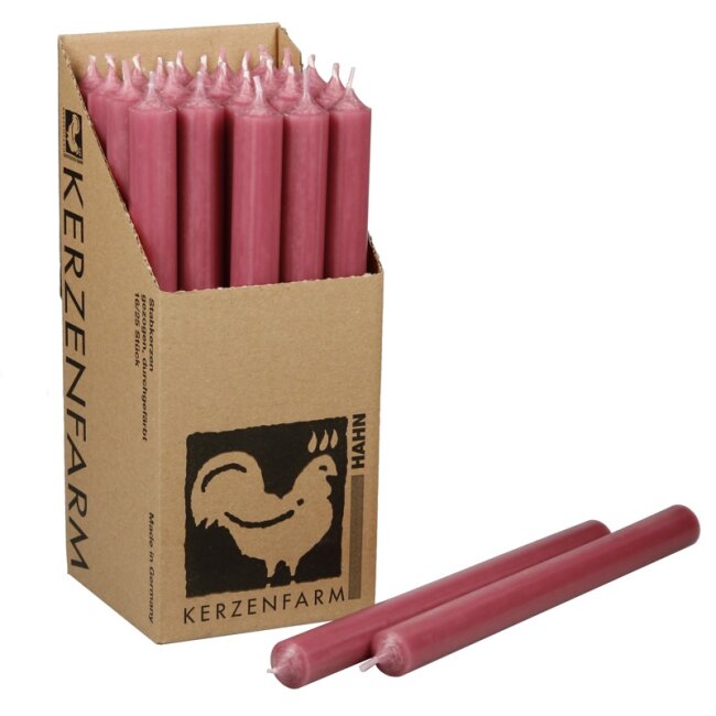 Stabkerzen extra lang altrosa 10 St&uuml;ck L&auml;nge 25cm