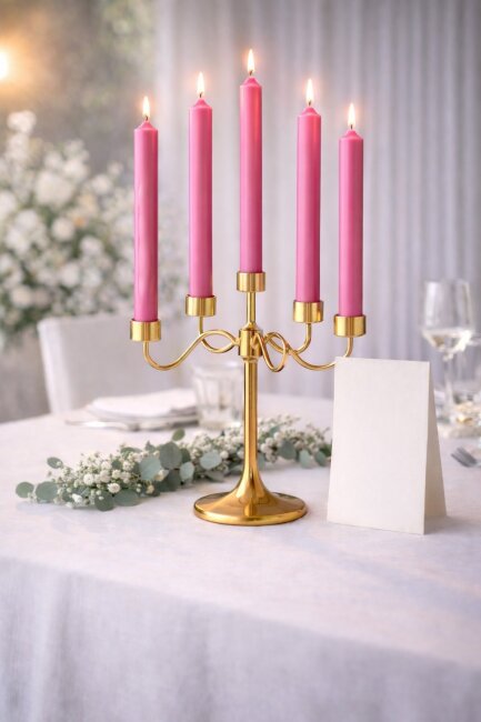 Stabkerzen extra lang pink 10 St&uuml;ck L&auml;nge 25cm