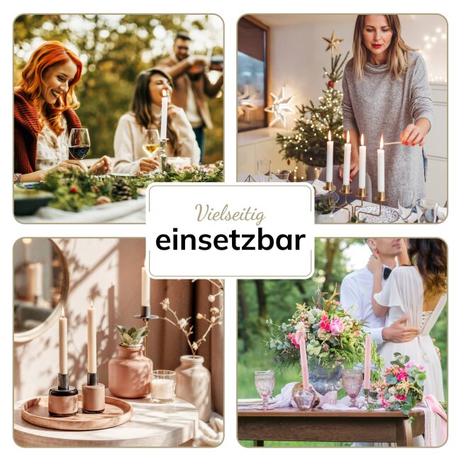 Stabkerzen extra lang pink 10 St&uuml;ck L&auml;nge 25cm