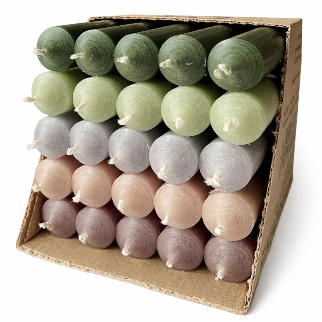 25 kurze Pure-Nature-Mix durchgef&auml;rbt 10cm &Oslash; 2,2cm