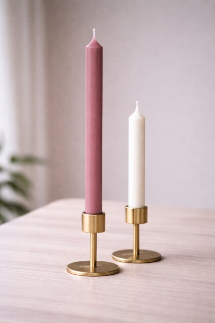 Lange Stabkerzen Farbmix  Bl&uuml;tenzauber durchgef&auml;rbt 25cm &Oslash; 2,2 cm 25 St&uuml;ck