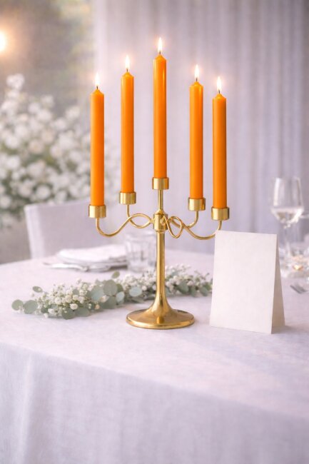 Stabkerzen extra lang apricot 10 St&uuml;ck L&auml;nge 25cm