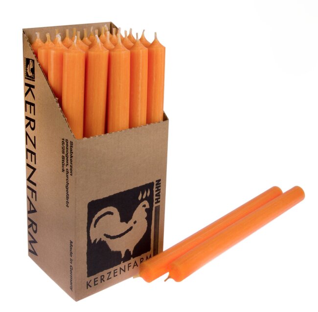 Stabkerzen extra lang apricot 10 St&uuml;ck L&auml;nge 25cm