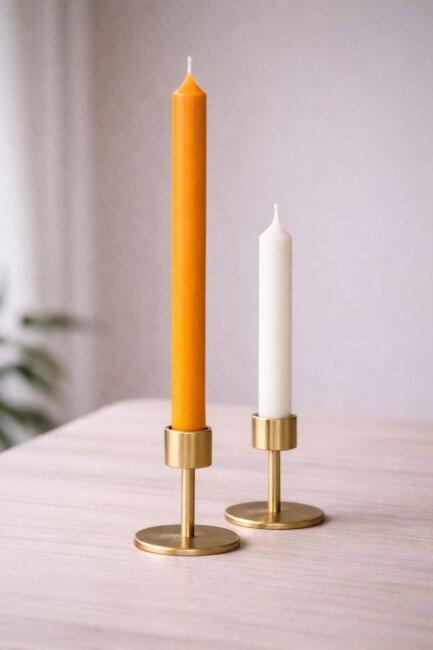 Stabkerzen extra lang apricot 10 St&uuml;ck L&auml;nge 25cm