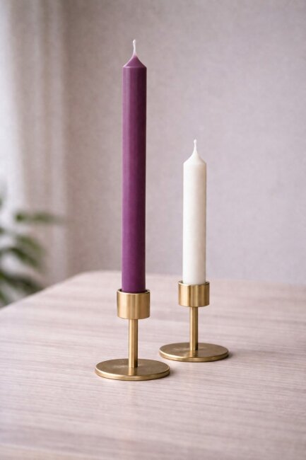 Stabkerzen extra lang aubergine 10 St&uuml;ck L&auml;nge 25cm