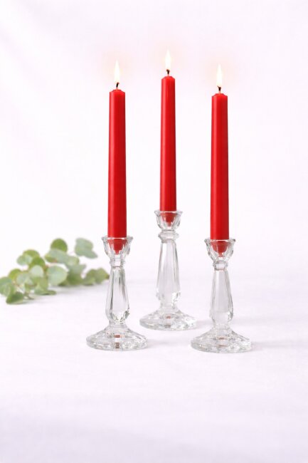 Stabkerzen extra lang rot 10 St&uuml;ck L&auml;nge 25cm