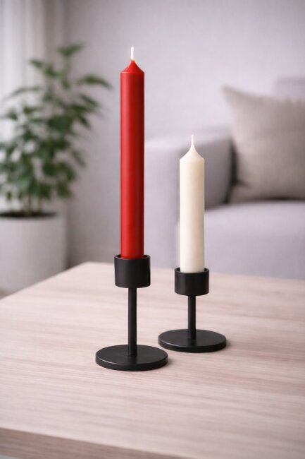 Stabkerzen extra lang rot 10 St&uuml;ck L&auml;nge 25cm