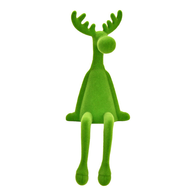 Kantenhocker Elch Samt gr&uuml;n