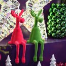 Kantenhocker Elch Samt gr&uuml;n