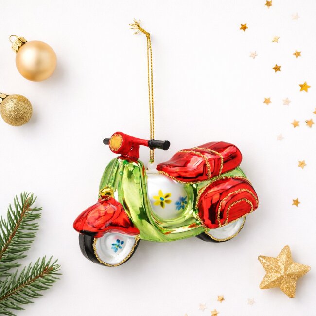 Christbaumschmuck Roller aus Glas