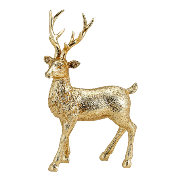 Hirsch in gold 21cm