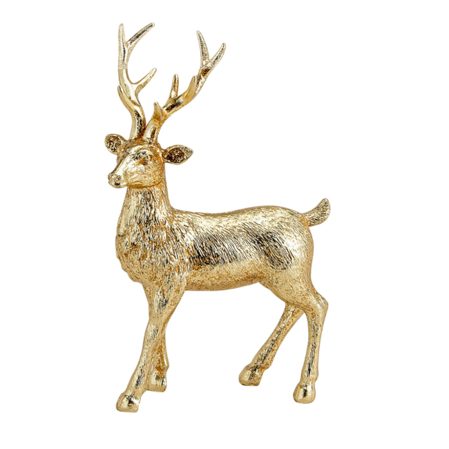 Hirsch in gold 21cm