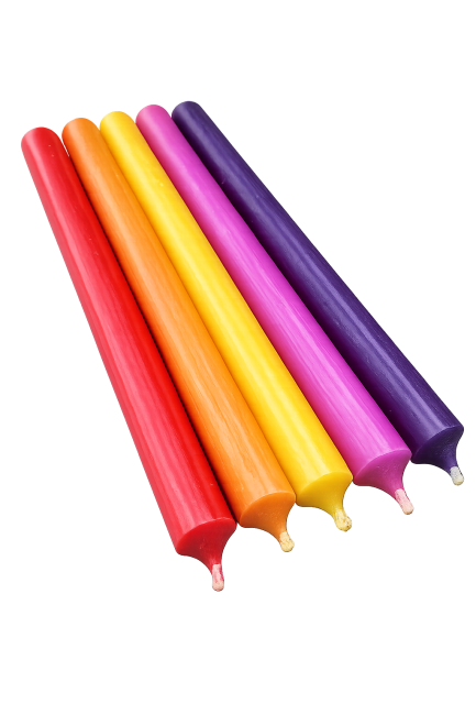 Lange Stabkerzen Farbmix  Sunset Vibes durchgef&auml;rbt 25cm &Oslash; 2,2 cm 25 St&uuml;ck