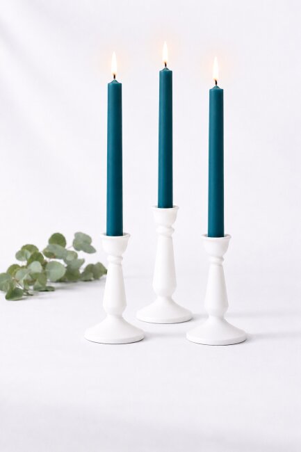 Stabkerzen extra lang petrol / ozean-blau 10 St&uuml;ck L&auml;nge 25cm
